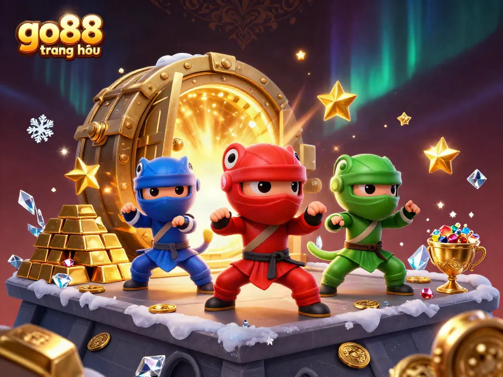Experience thrilling gameplay at go88 trang chủ with ninja chameleons amidst treasures and dynamic action.