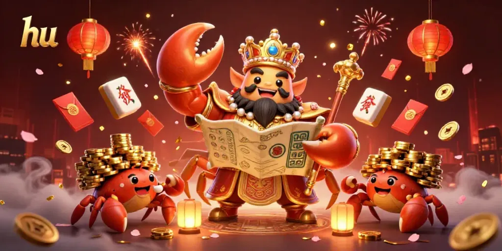Engage in the hu experience with vibrant 3D casino-themed illustration showcasing festive elements.