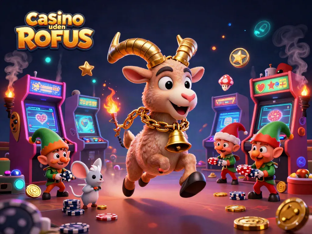 Engage with thrilling gameplay in a festive casino uden ROFUS scene filled with excitement and colorful characters.