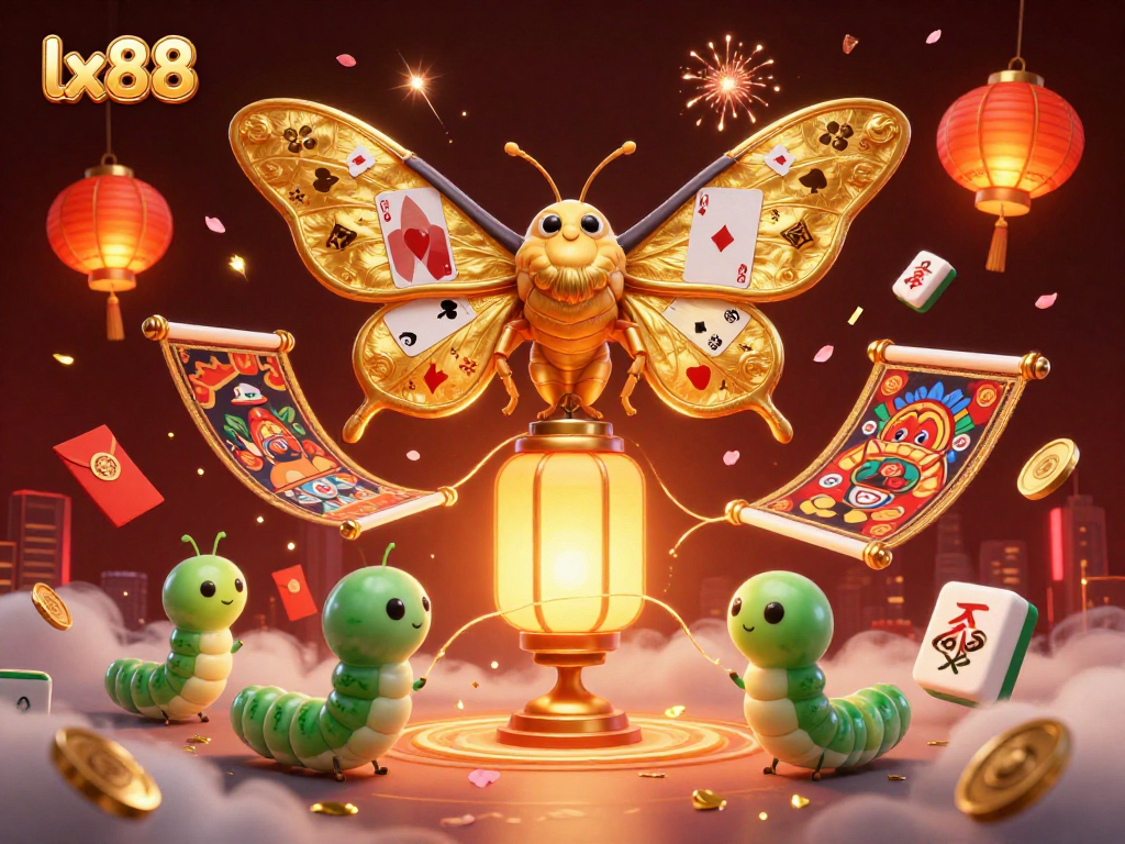 Experience the thrill at lx88 with this vibrant 3D casino illustration showcasing vibrant games and characters.
