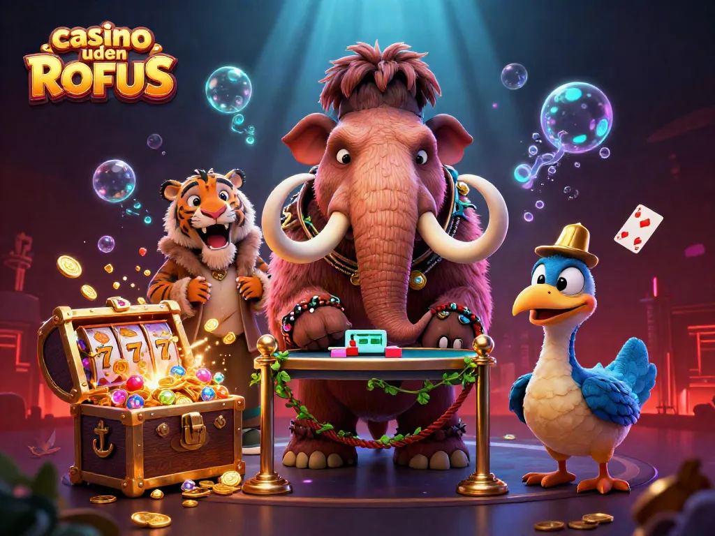 Experience thrilling moments at casino uden ROFUS with vibrant characters and dynamic game elements.