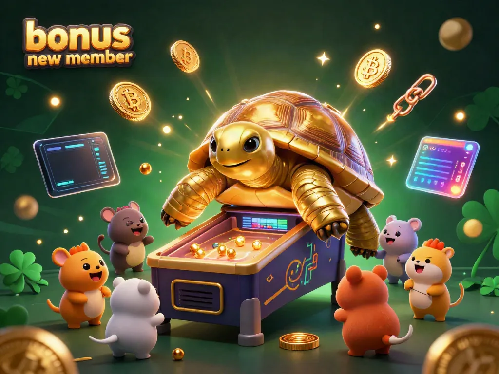 Experience the thrill of bonus new member promotions with dynamic casino elements and characters in an immersive 3D scene.