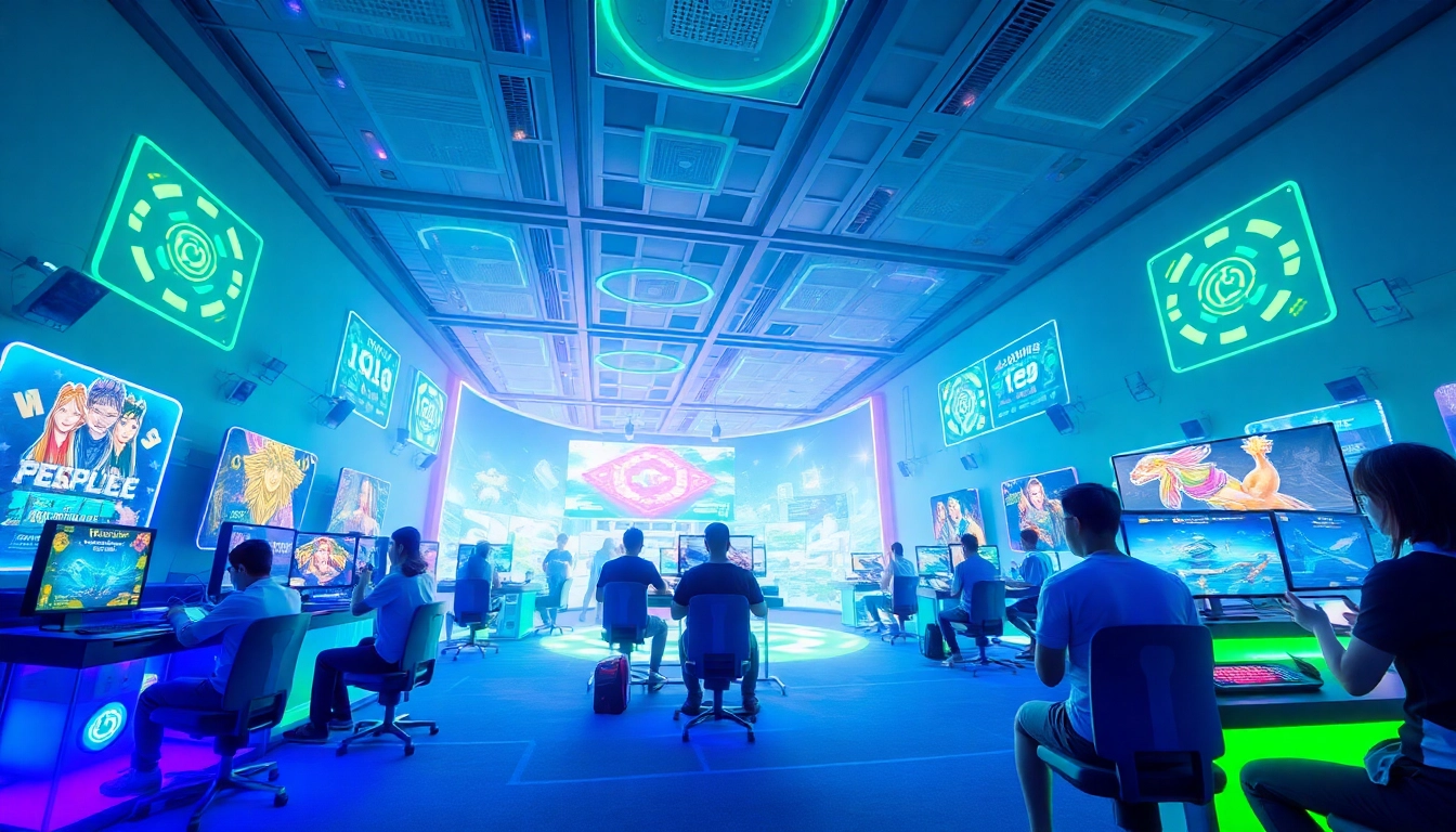 Exciting players engaging in the LC88 Game in a vibrant digital landscape.