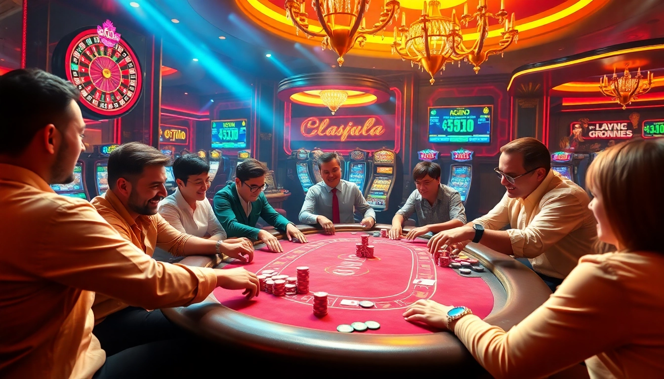 Engage in thrilling casino crypto gaming with roulette, vibrant poker chips, and gleaming slot machines.