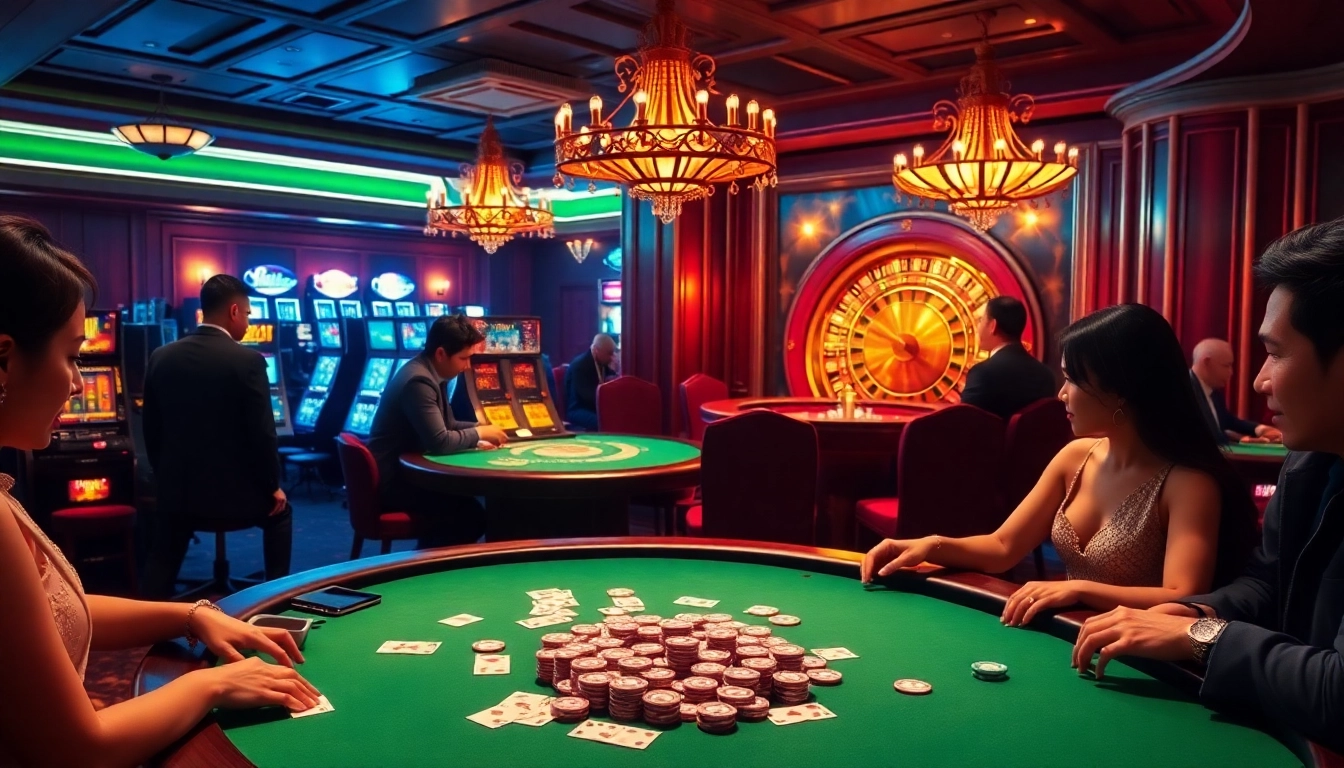 Experience the excitement of siu88 at a vibrant casino table filled with eager players and rolling dice.