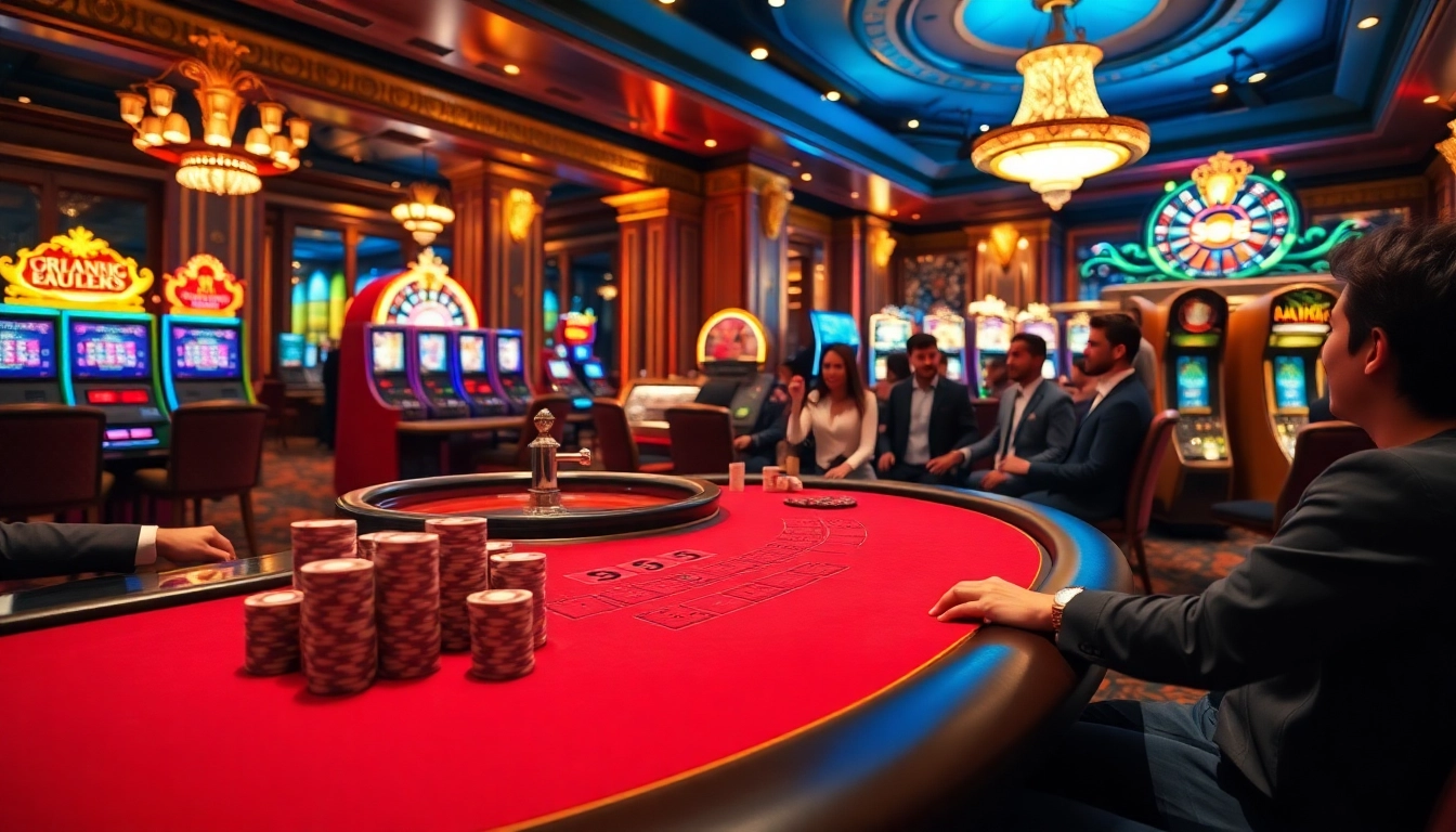 Experience the thrill of S8 gaming strategies with vibrant casino action, poker chips, and roulette.