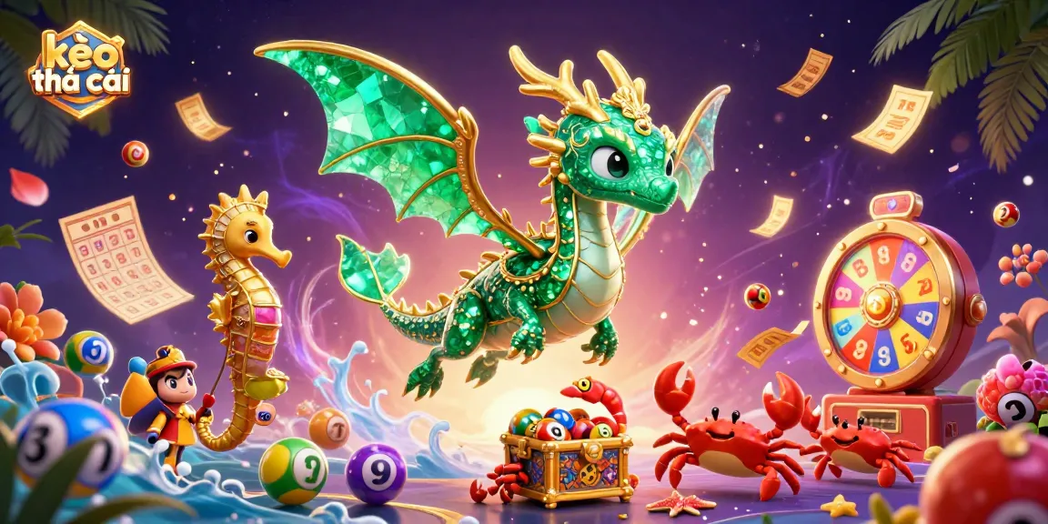 Engage with kèo nhà cái and explore dynamic gambling elements in a vibrant 3D illustration