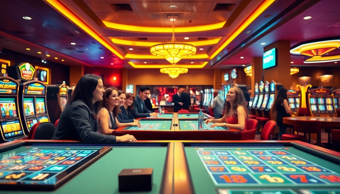 Découvrez l'animation d'un casino en ligne france avec des joueurs heureux et des jeux vibrants.