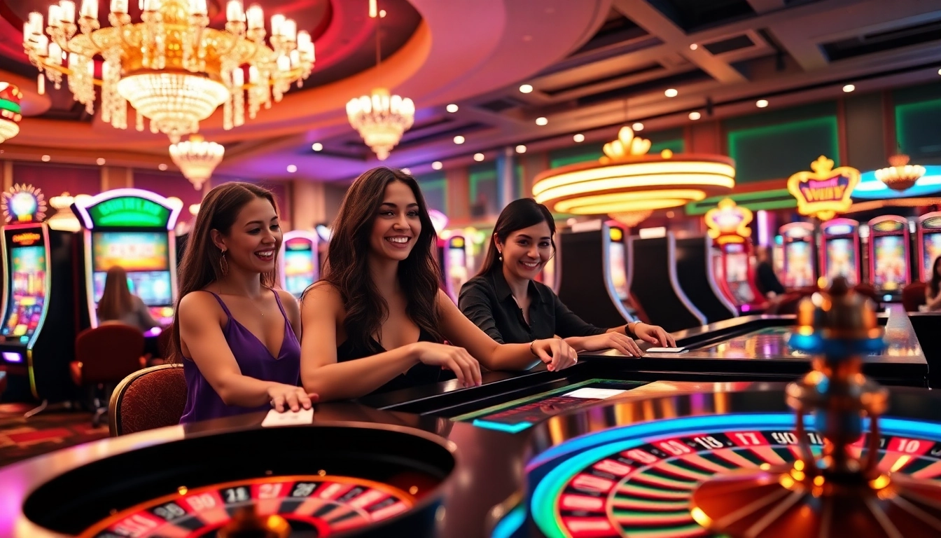 Vivez l'excitation du casino en ligne avec des joueurs engagés autour d'une table de roulette. related image