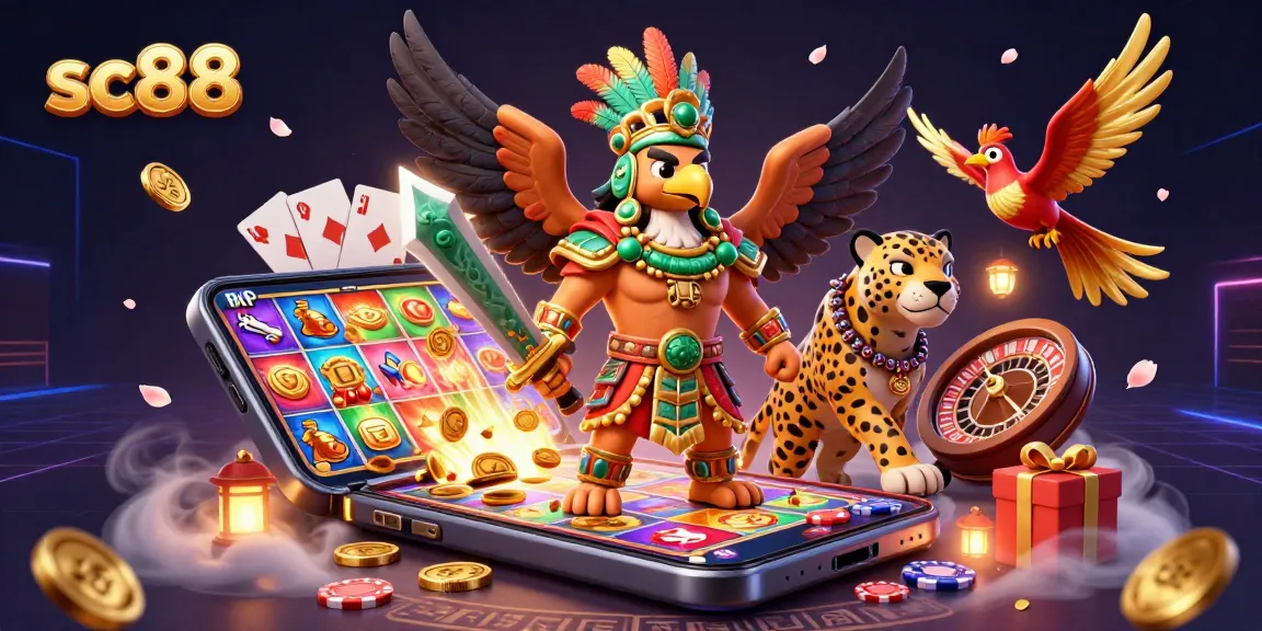 Experience the excitement of sc88 as 3D warriors engage with vibrant slot game action and dynamic elements.