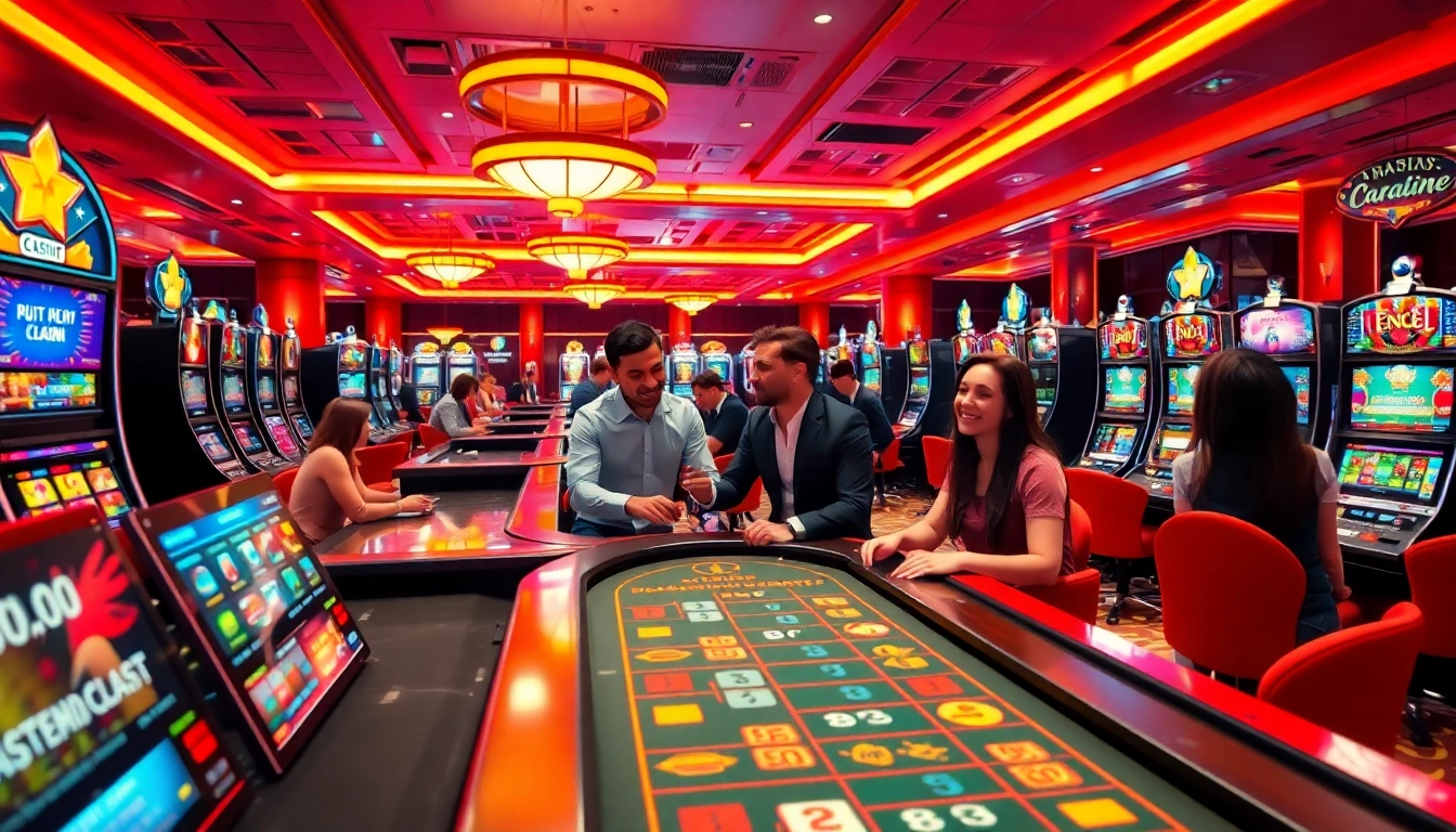 Découvrez l'animation d'un casino en ligne france avec des joueurs heureux et des jeux vibrants. related image
