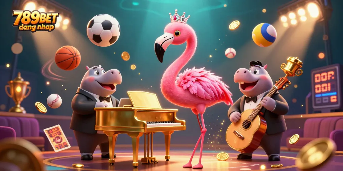 Experience thrilling gaming action with 789BET dang nhap featuring vibrant 3D casino characters and dynamic sports elements.