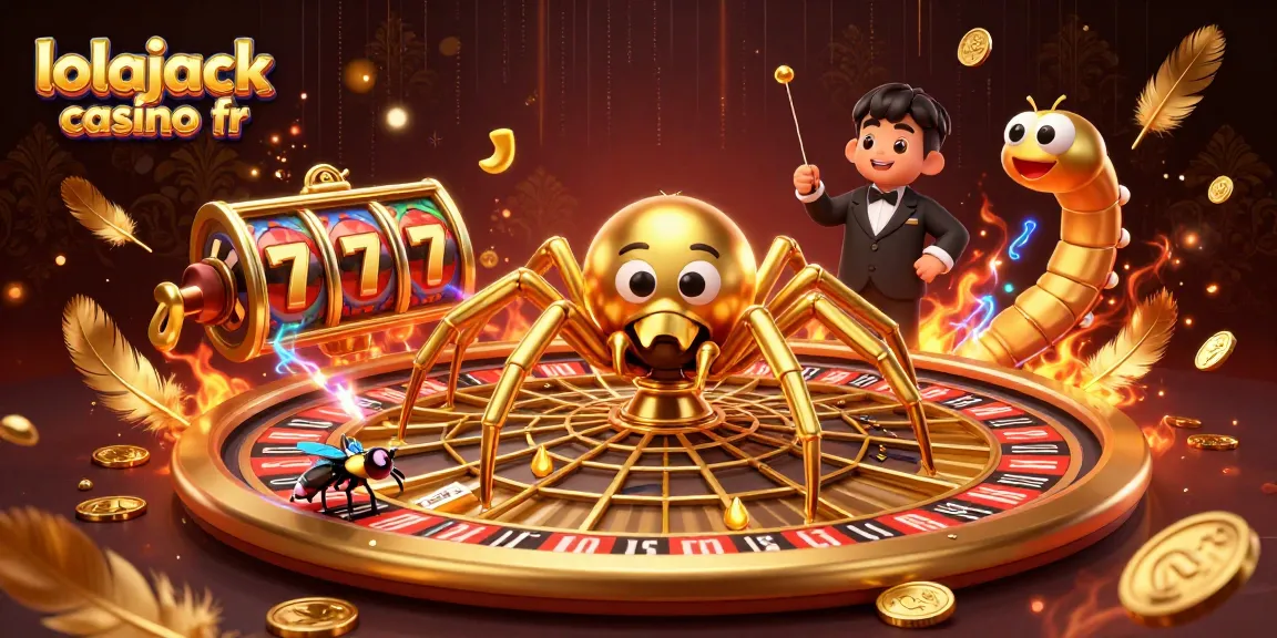 Experience the thrill of gaming at lolajack casino fr with a vibrant roulette web spun by a golden spider.