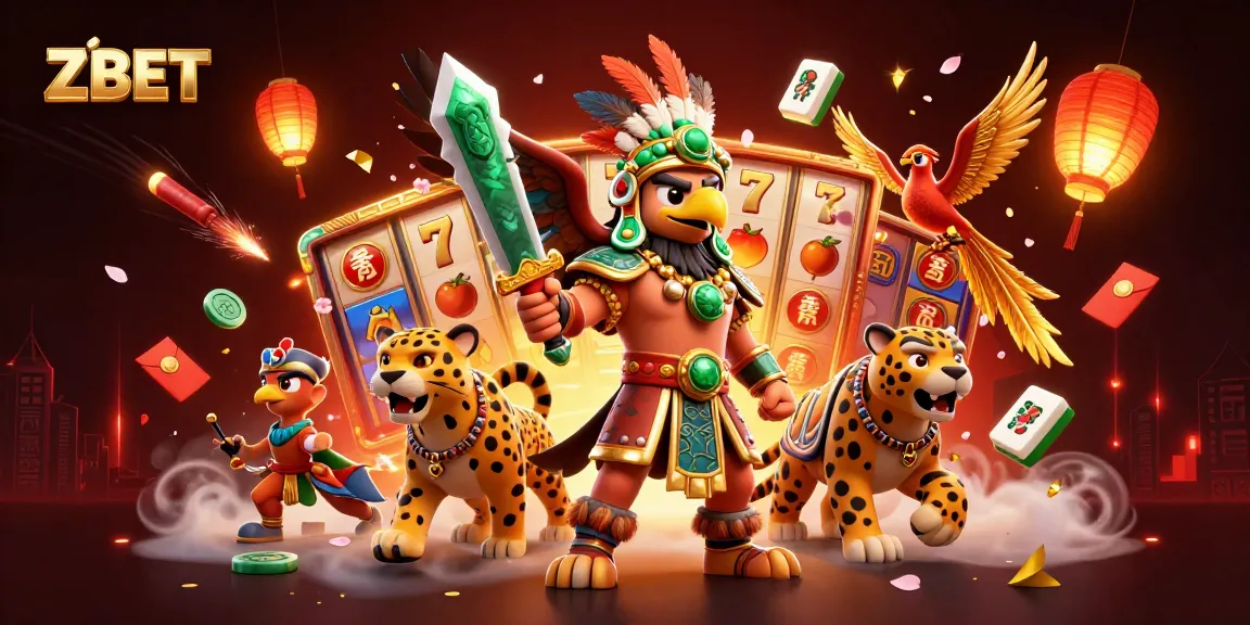 ZBET offers thrilling slot experiences with dynamic characters in a vibrant casino setting.