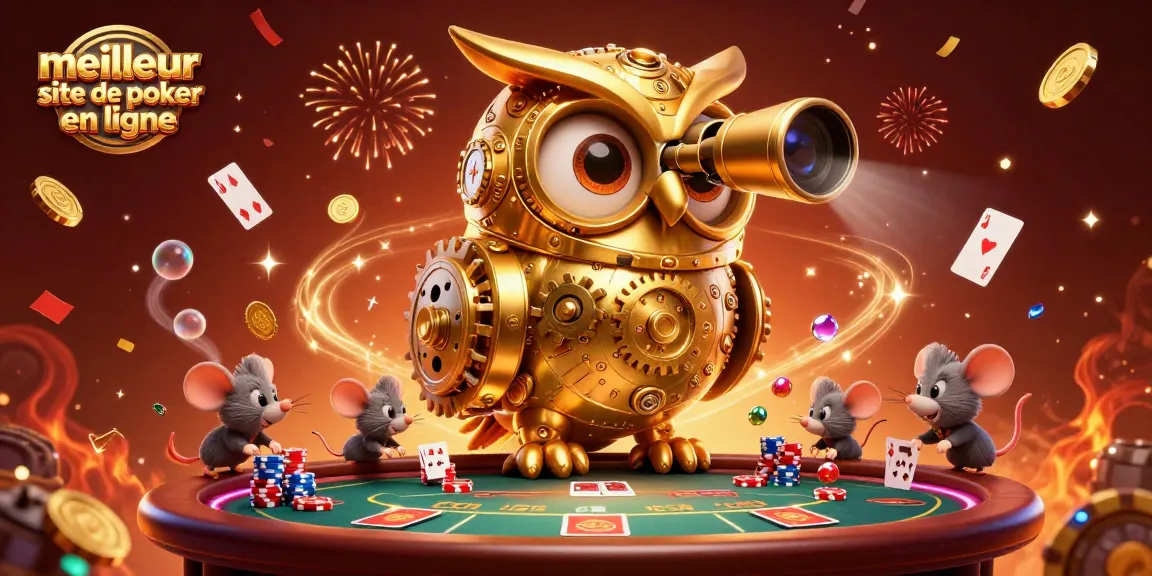 Image dynamique illustrant le meilleur site de poker en ligne avec des éléments de jeu captivants et des personnages engageants.
