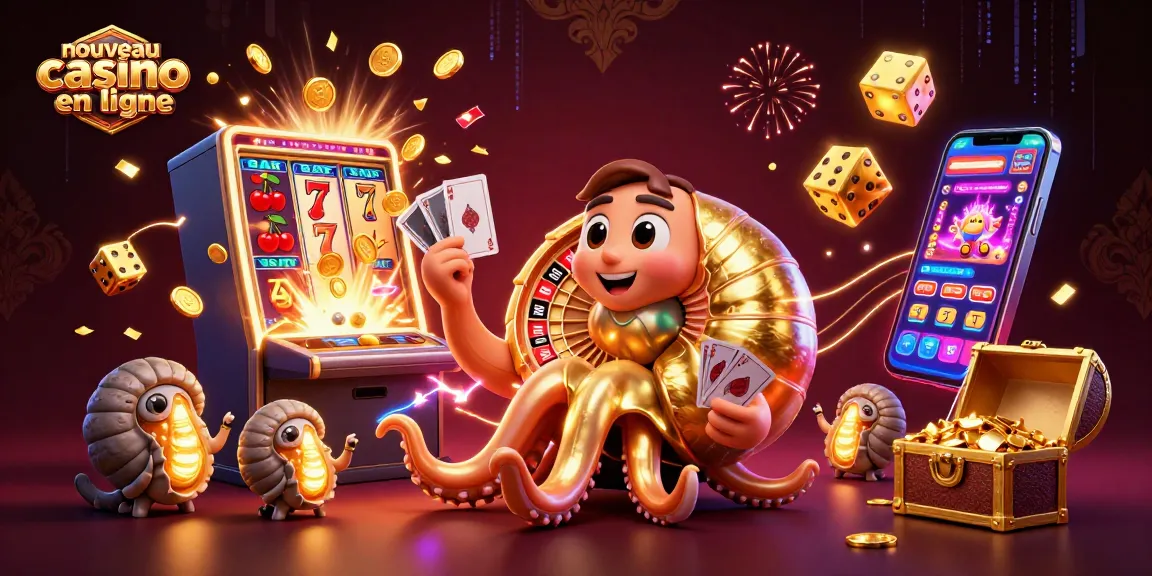 Gagnez en jouant dans un nouveau casino en ligne rempli de machines à sous et de jeux colorés.