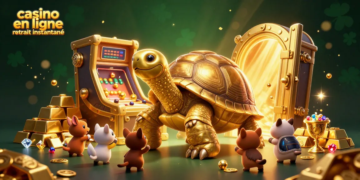 Jouer au casino en ligne retrait instantané avec un énorme reptile doré et des animaux curieux dans une scène animée