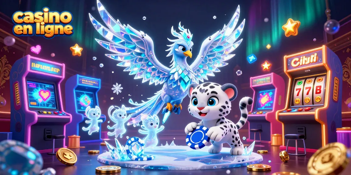 Jouez au casino en ligne avec le phénix de glace et les joyaux des jeux colorés.