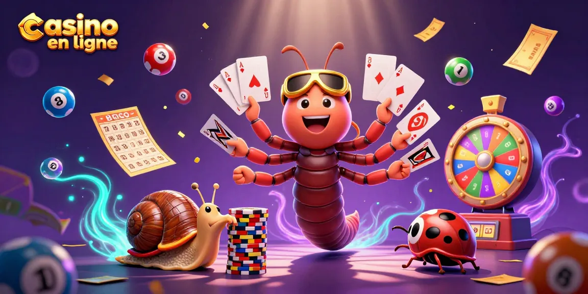 Jouer au casino en ligne avec des cartes animées et des billets d'or flottant dans une atmosphère ludique.