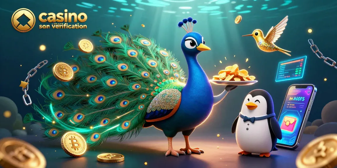 Jouez dans un casino en ligne sans vérification avec un paon aristocratique, un pingouin serveur et un colibri doré.